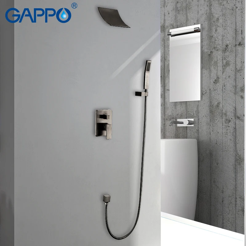 Хромированные скрытые смесители для душа GAPPO набор Водопад ванной комнаты