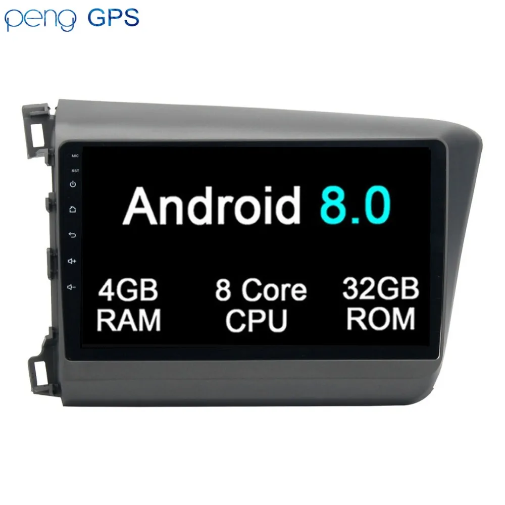 2 din Android 8 0 7 1 автомобильный Радио dvd плеер gps навигация для Honda Civic 2012 2015 левый