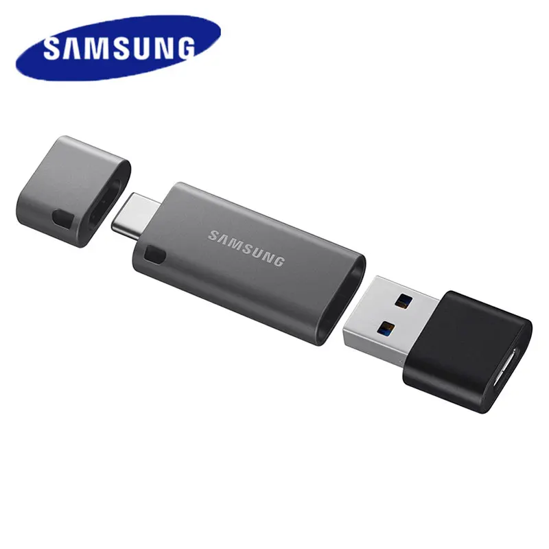 Флеш накопитель SAMSUNG USB 3 1 32 ГБ 64 200 МБ/с. 128 256 300 металлический флеш Type C и A для