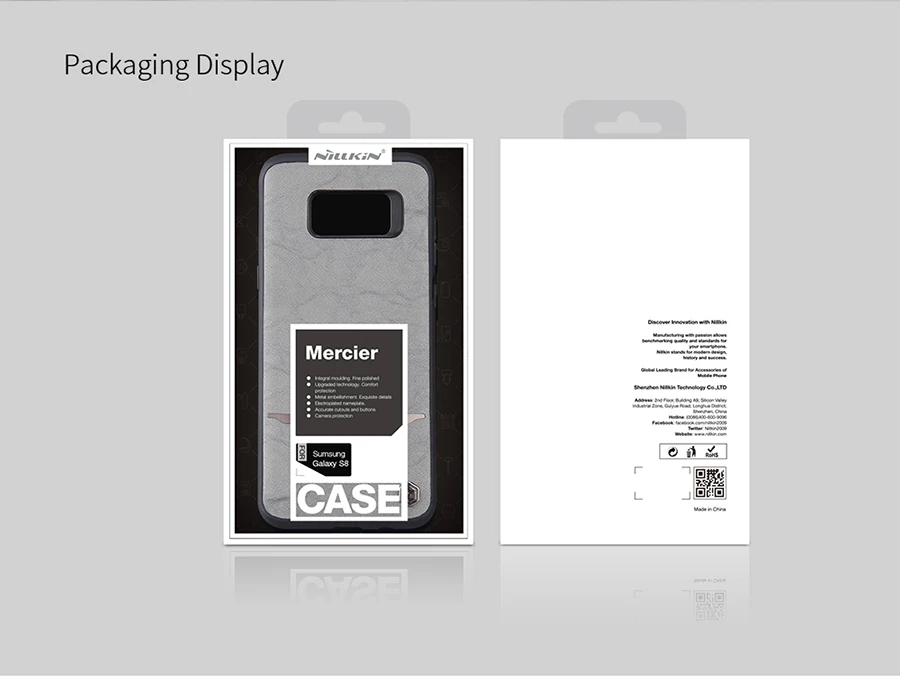 20 шт. мерсье s8 + case nillkin классический pu кожи пк жесткий задняя крышка телефона