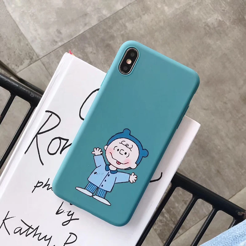 Милый чехол для телефона с рисунком из мультфильма "Charlie коричневый Lucy" для iphone 11 Pro Xs MAX XR X 6 6s 7 8 plus, мягкий чехол-накладка из ТПУ