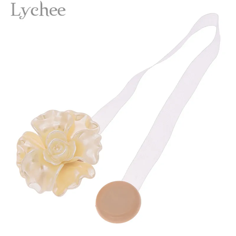 Lychee Life 1 шт. искусственные жемчужные цветочные пряжки для занавесок современный