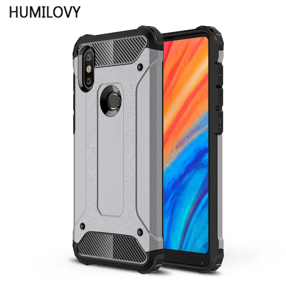 Для xiaomi Mi mix 2s Чехол mix2s задняя крышка Тяжелая Броня тонкая Жесткая Резиновая