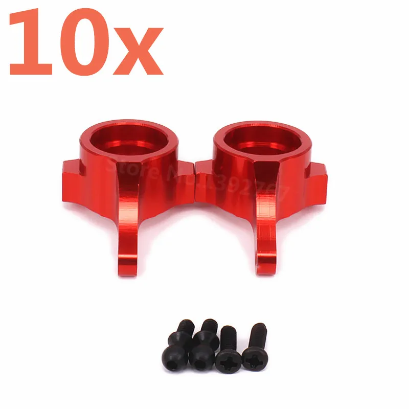 10 Pieces RC Car Alum. Alloy Steering Hub Carrier For 1/18 Scale Revel 24540 Scorch Hobbico Dromida BX/MT/SC4.18 Monster Truck images - 6