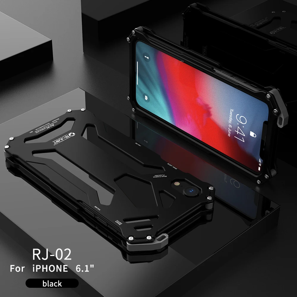 R-JUST сверхмощный металлический чехол противоударный для Apple iPhone X XS 5 8 &quotXR MAX 6