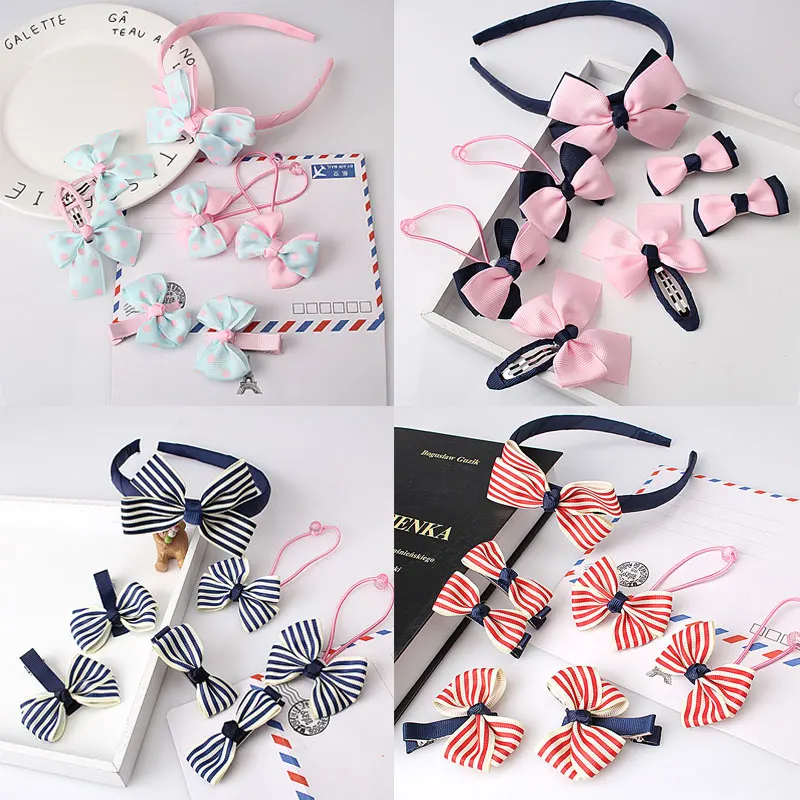 Женские резинки для волос M MISM Детские с бантом аксессуары Набор резинок 7 шт.|hair