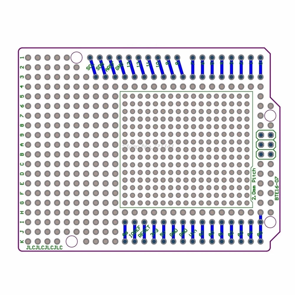 Прототип печатной платы для UNO R3 Щит DIY комбо 2 мм+ 2,54 мм шаг