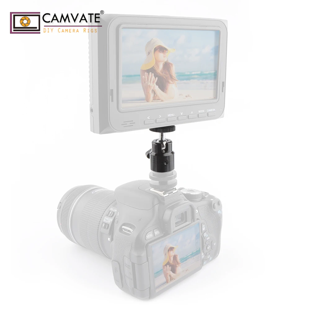 CAMVATE 2 шт. Универсальный 360 ° с креплением на мини шаровой головки 1/4 &quot 20 резьбой