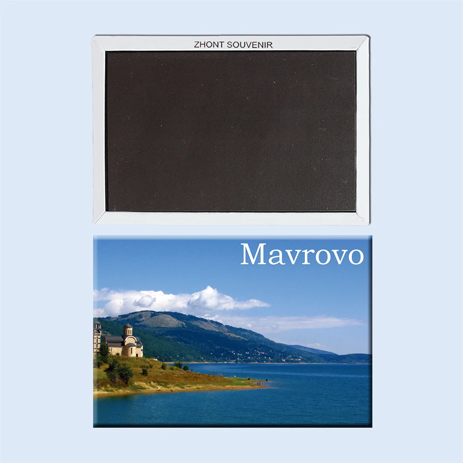 Озеро Mavrovo Македония подарки для друзей 22574 пейзаж магнитный холодильник