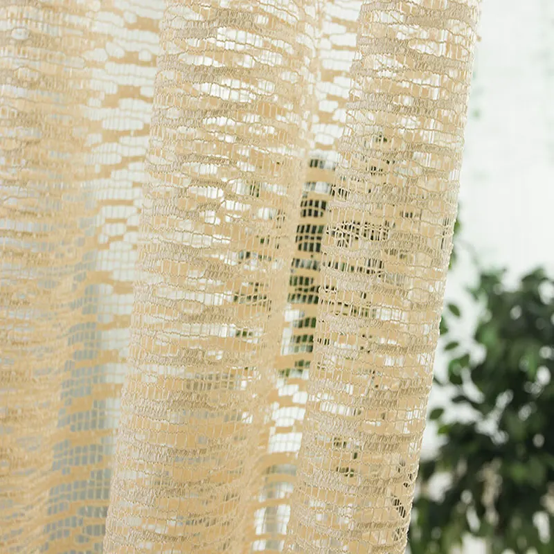 Бежевые жаккардовые занавески плиссированные европейские геометрические