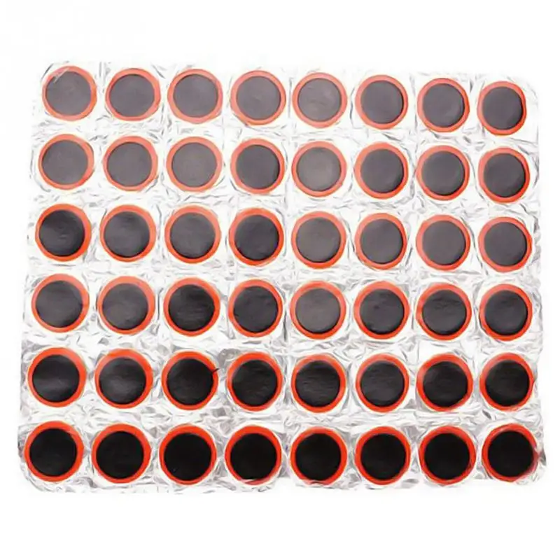 48Pcs/Lot 25mm Round Bicycle Bike Tire Tyre Rubber Patch Piece Repair Tools Kits for Cycling Film/Tire Maintenance | Спорт и