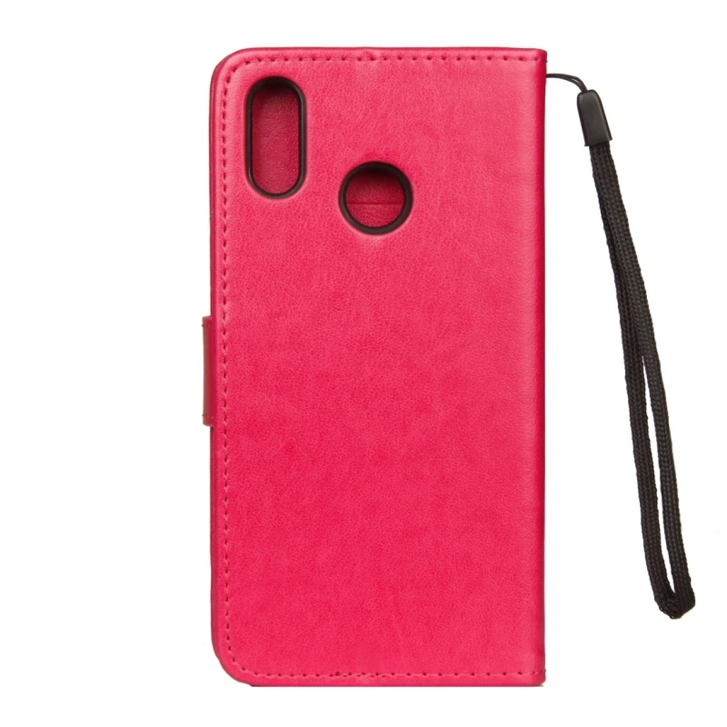Для Huawei P20 Lite Горизонтальный кожаный флип чехол с изображением бабочки лотоса