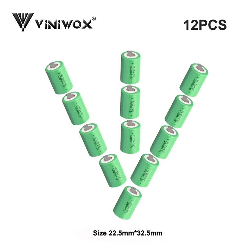 12PCS 1200 мАч Ni-CD 4/5SC 1,2 V Электрический Перезаряжаемые аккумуляторные ячейки игрушка-фонарик Дрон Мощность инструмент Батарея аккумулятор-гидридных и никель-кадмиевых типов аккумуляторов сотовый телефон - Цвет: 12PCS
