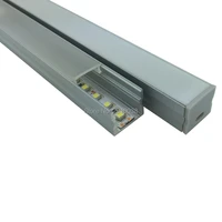 10 x 2m setslot al6063 t6 linear light led profile and u shape led aluminum channel extrusions for ceiling mounted wall