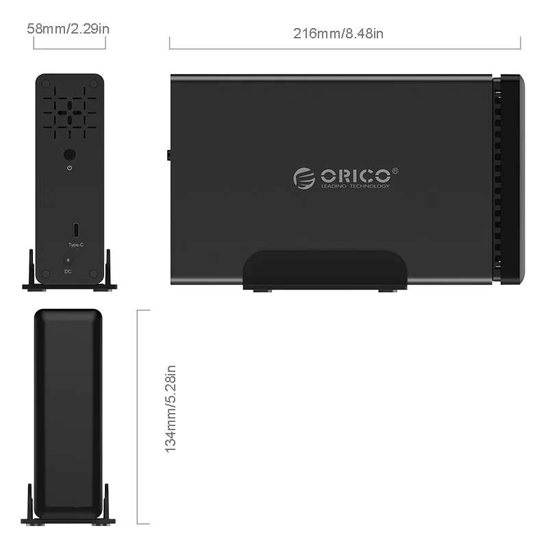 ORICO NS100C3 алюминиевая док станция для жесткого диска Type C USB3.1 до SATA3.0 корпус