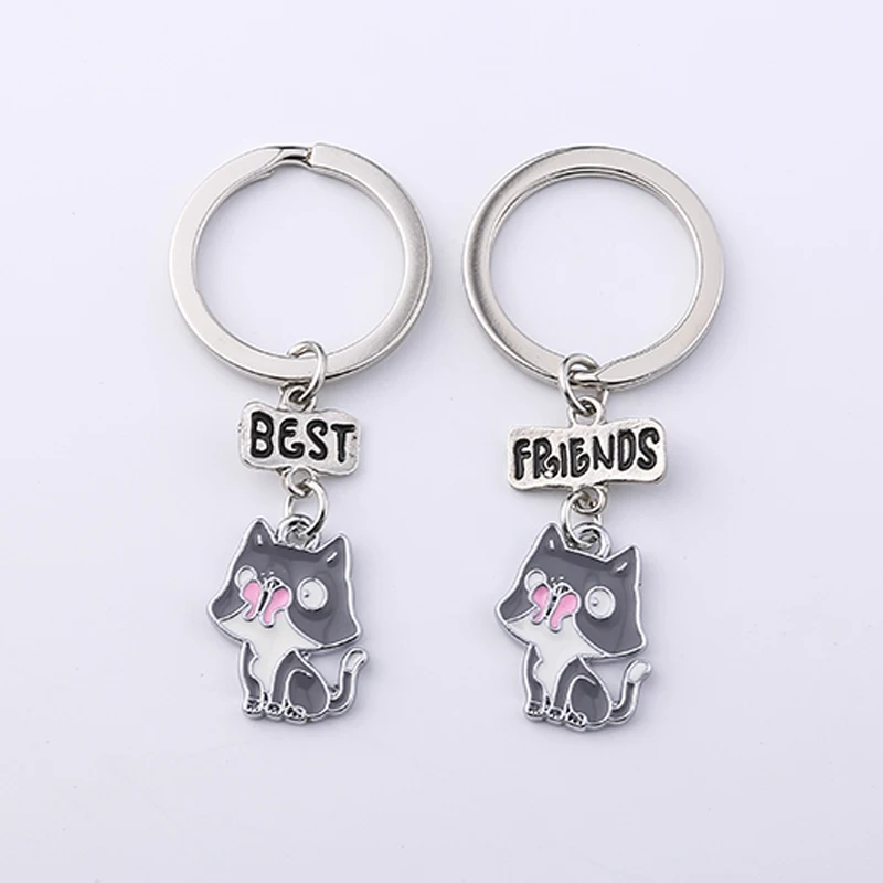 Flyingforest лучший друг мультяшный брелок с животными модный милый Кот женский