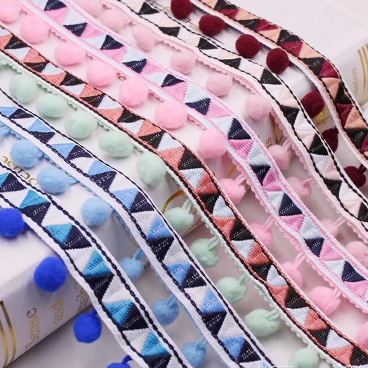 Аксессуары для шитья кружевной ленты 2 ярдов 1 см помпон кисточка помпоны отделка