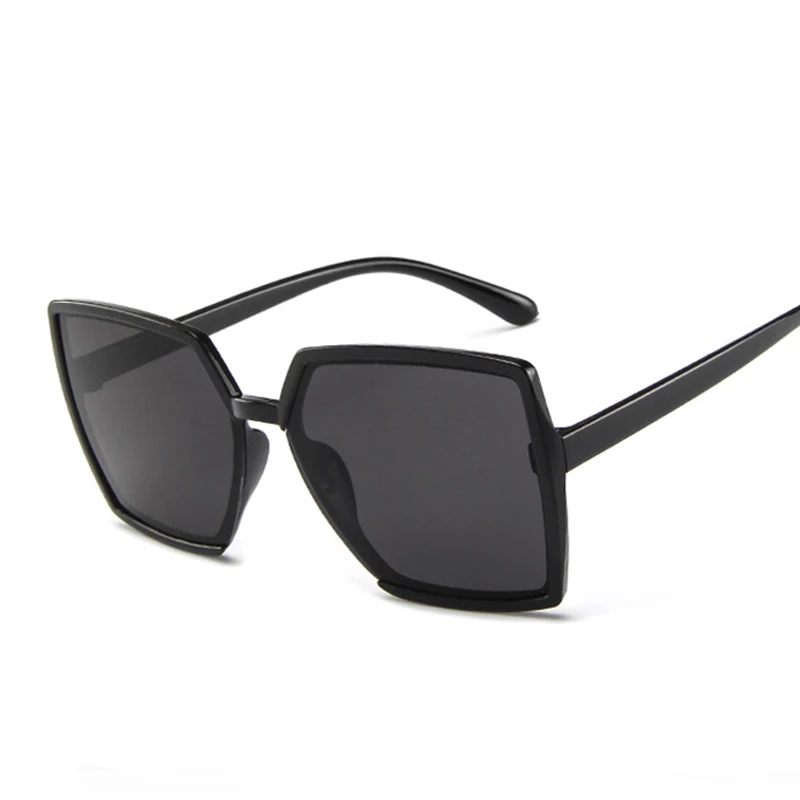 Женские солнцезащитные очки с квадратной оправа Polygon черные винтажные