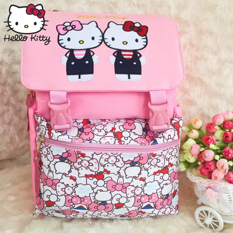 Милый рюкзак hello kitty, детская школьная сумка с рисунком, лучшая детская сумка для девочек, рюкзак для подростков, дорожная сумка hello kitty, высокое качество