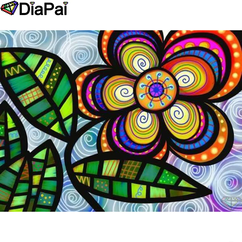 

DIAPAI Diamond Painting 5D DIY 100% Full Square/Round Drill "Colored flower" Diamond Embroidery Cross Stitch 3D Decor A24389