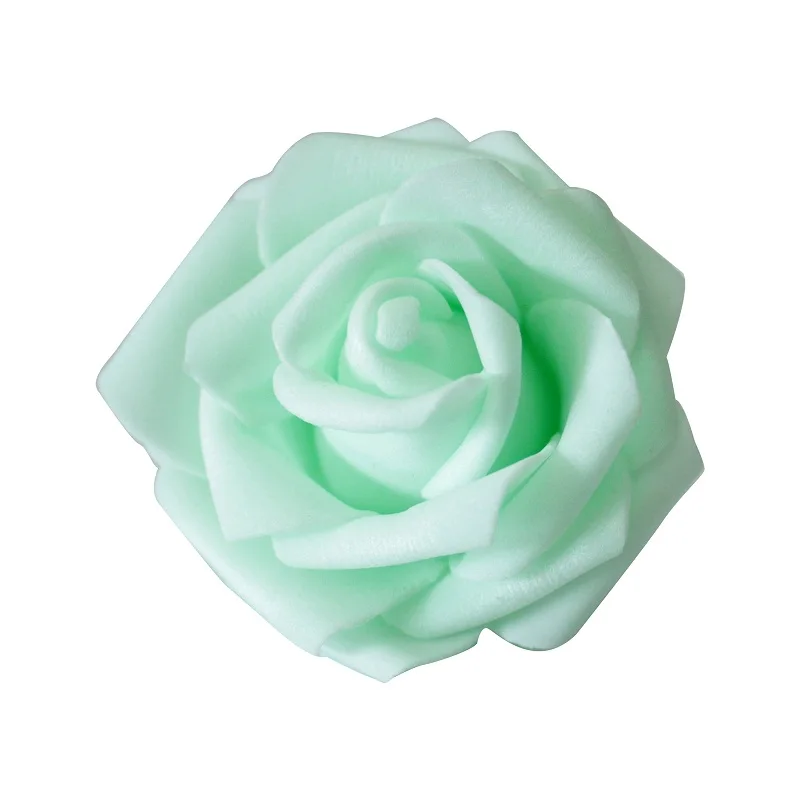 Light green Большие размеры 6,5 см 25 шт./лот пенополиэтилен розы Глава DIY Искусственные цветы ручной работы для Свадебная вечеринка украшения - Цвет: Light green