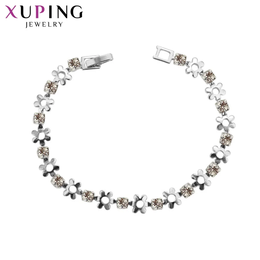 Xuping, модные простые браслеты, ювелирные изделия, стразы, особые подарки на день благодарения для женщин, S75, 8-75156