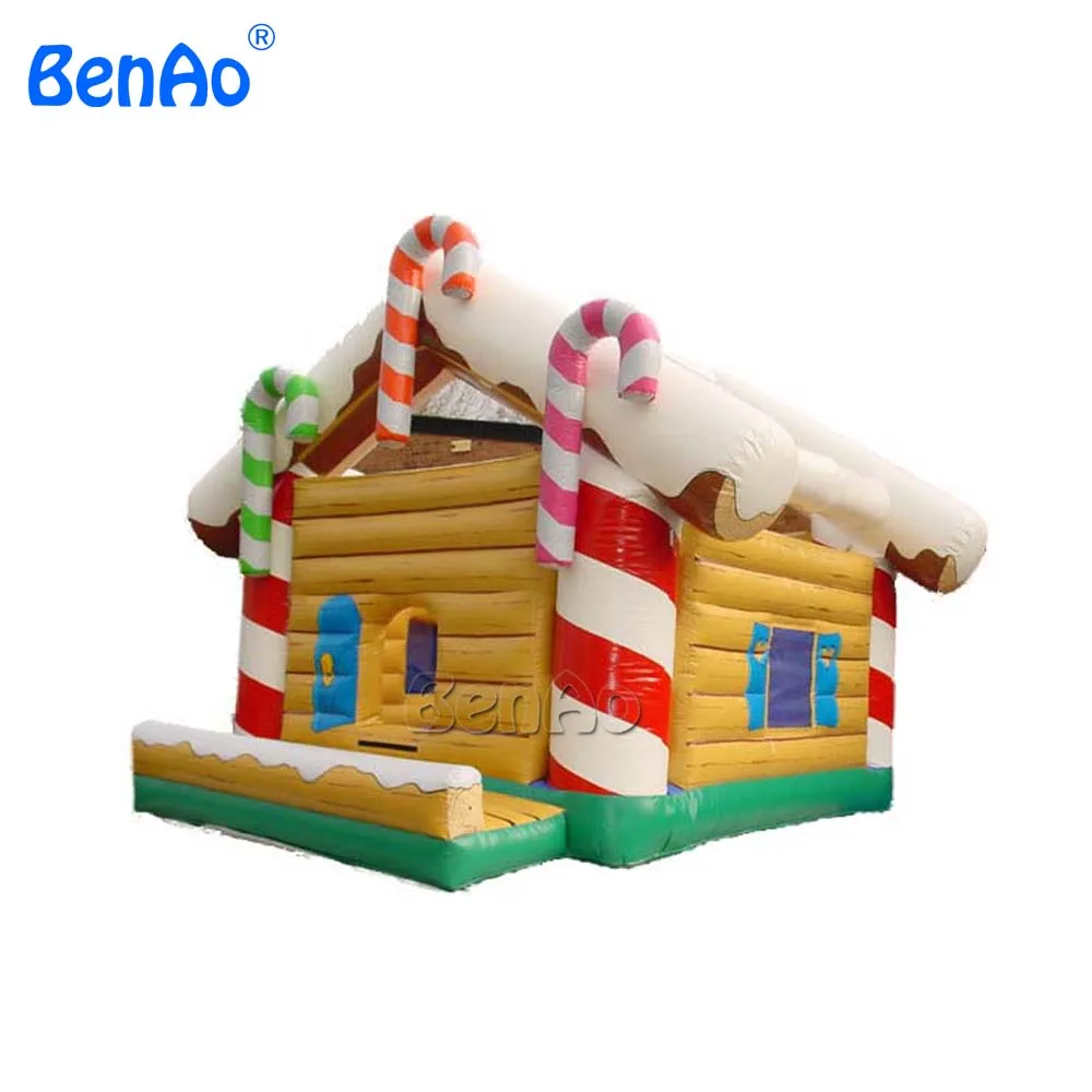 

X018 High quality advertising inflatable christmas bouncer Commercial Inflatable Santa Claus and Snowman Christmas House