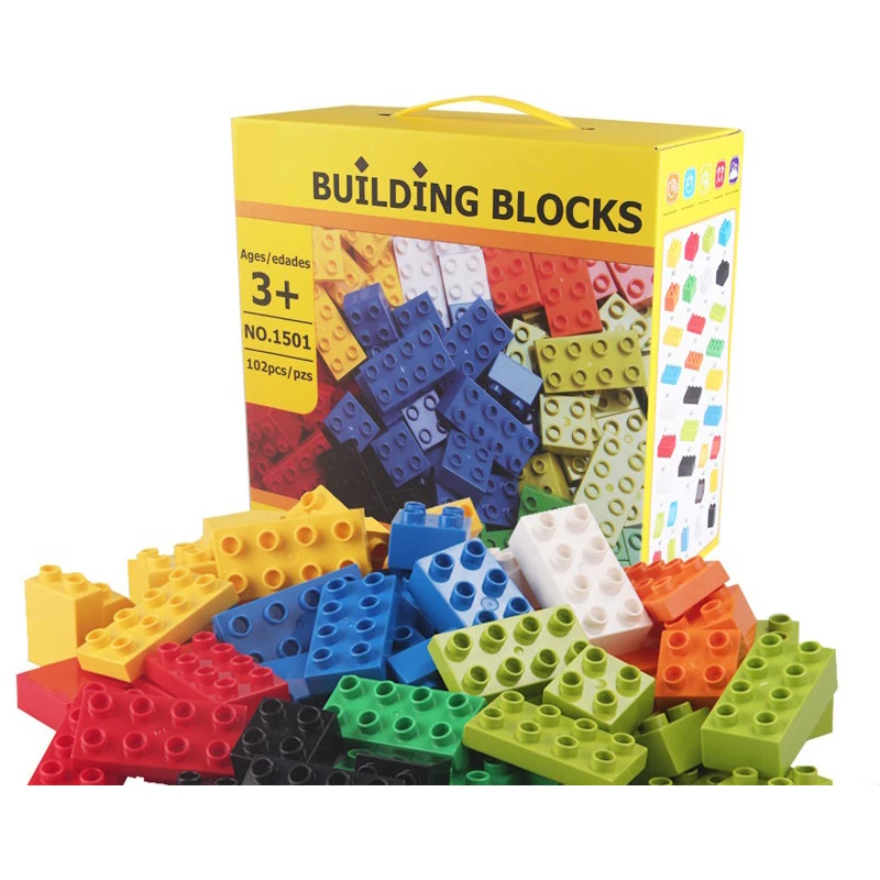 # 1501 строительные блоки 102 pcs большого размера Set City DIY творческие Bluk развивающие