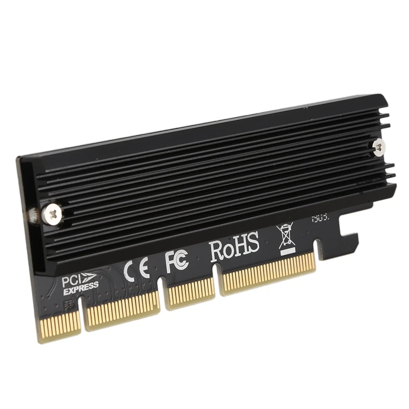 M.2 Nvme Ssd Ngff To Pcie 3.0 X16 Adapter M Key Interface Card+Heatsink Support Pci Express X4 2230-2280 Size Full Spe |