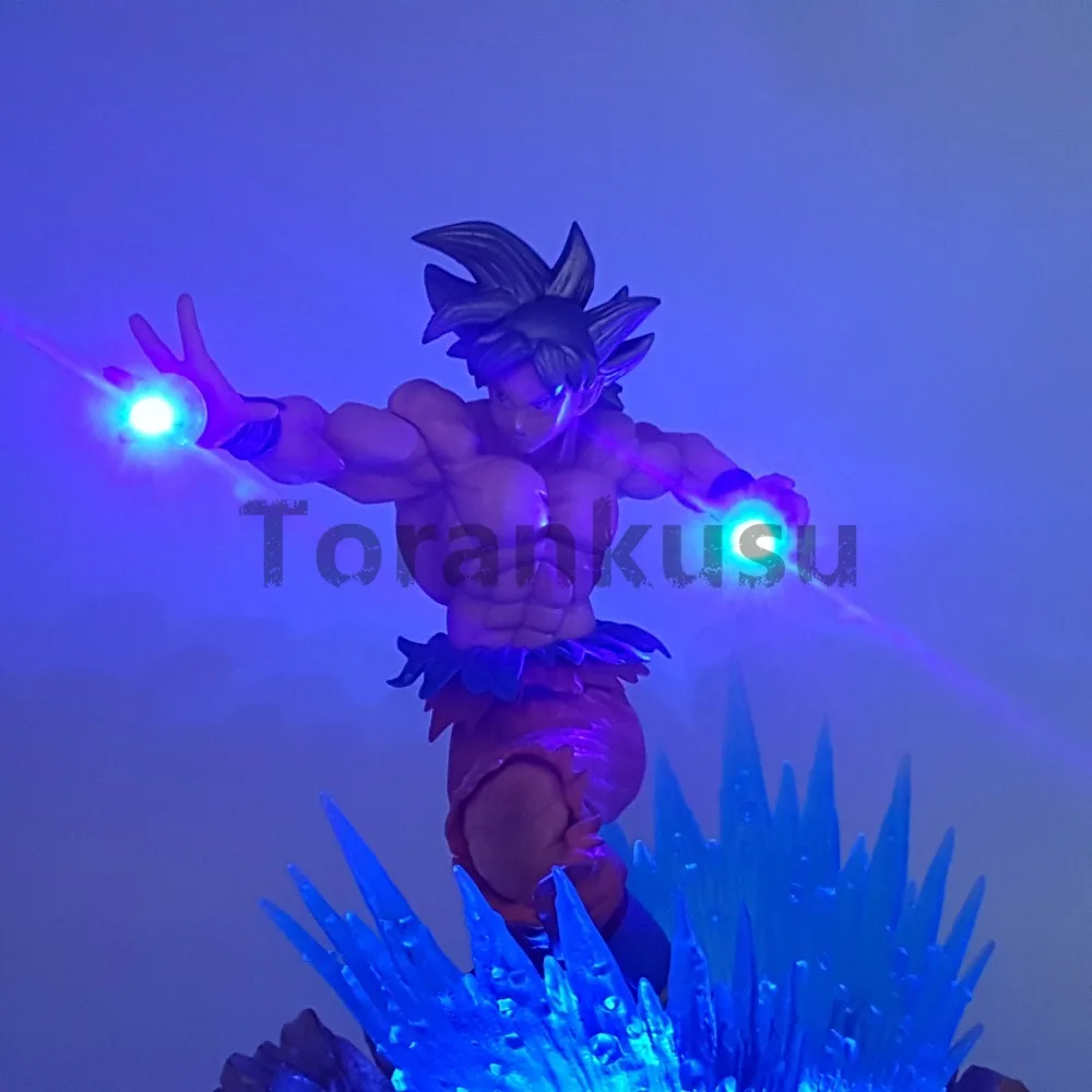 Dragon Ball Son Goku Ultra Instinct Led сцена DIY игрушки Dragon Ball Супер Аниме Фигурка модель игрушечная Статуэтка