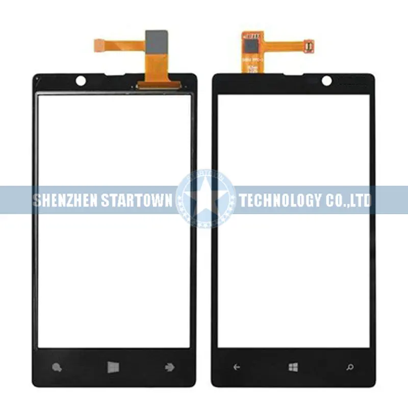 Черный для Nokia Lumia 820 сенсорный экран дигитайзер Передняя сенсорная панель стекло