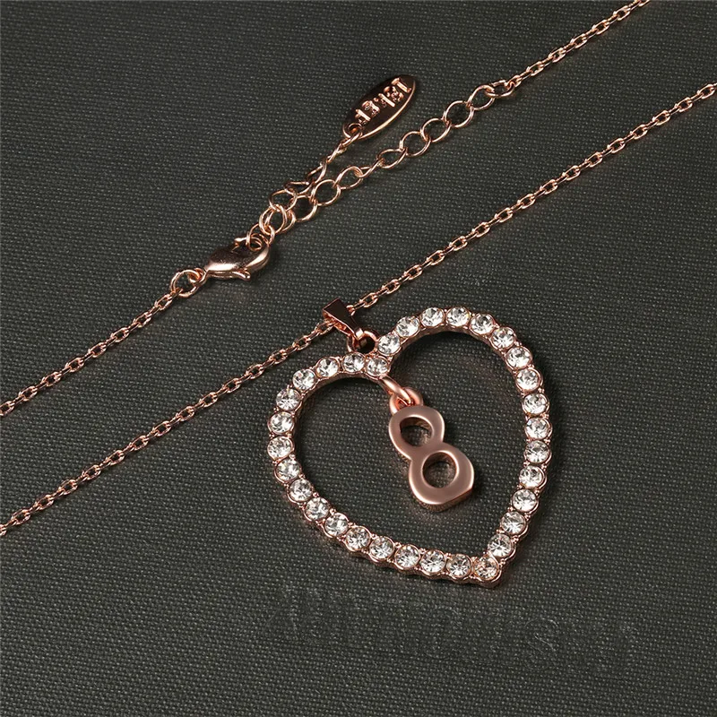 ROXI Charm ожерелья и подвески с цифрами от 0 до 9 для женщин девушек длинная цепочка