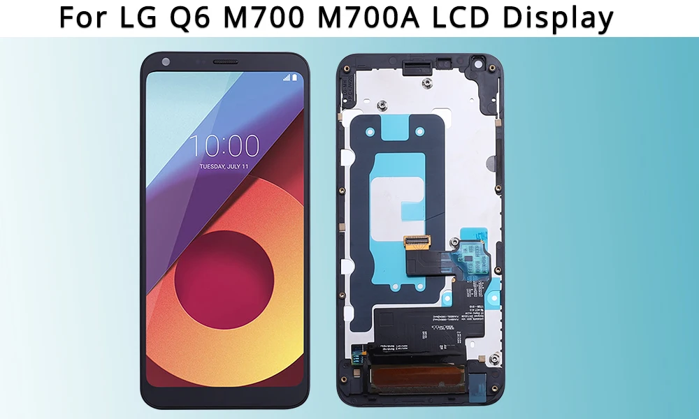 5,5 '' для LG Q6 LG-M700 M700 M700A US700 M700H M703 M700Y ЖК-дисплей дисплей+ кодирующий преобразователь сенсорного экрана в сборе с рамкой