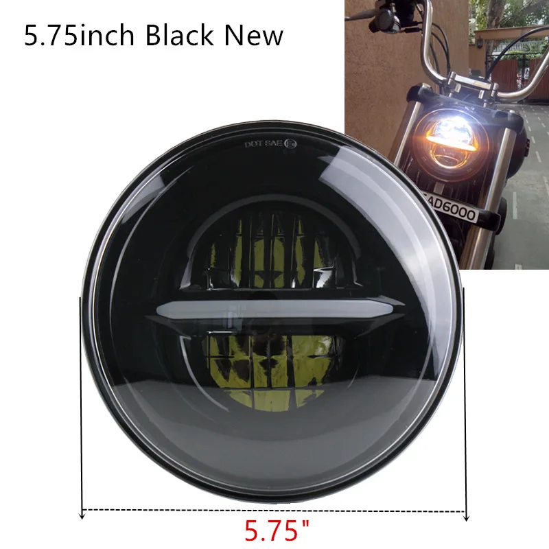 Светодиодная фара 5 75 дюйма H4 для Sportster Touring Super Glide Dyna 3/4 мотоцикла с ДХО| |
