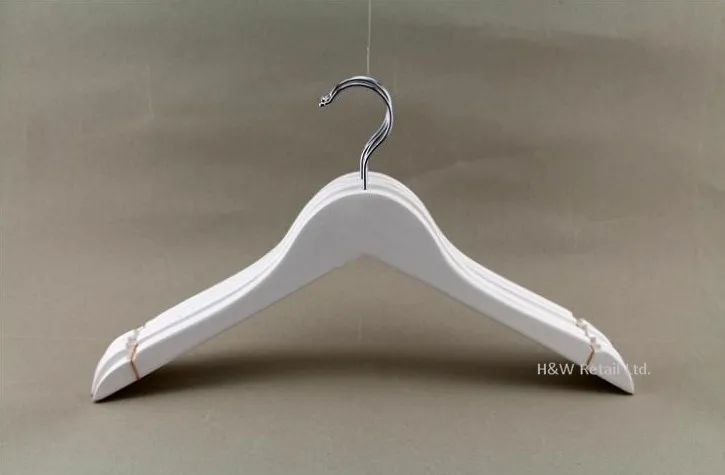 [Бесплатная доставка] Высококачественная Белая деревянная вешалка для куртки