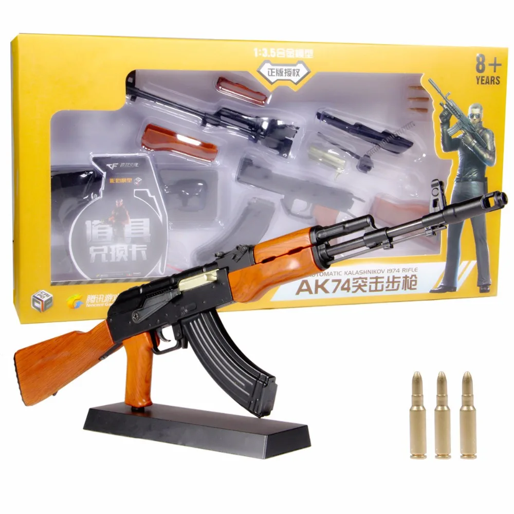1:3. 5 Горячая AK47 металлический игрушечный пистолет модель игрушечного оружия снайперская винтовка дети AK74 DIY Подарочная коллекция juguetes модель оружия не может снимать