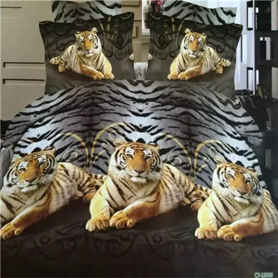 Медуза 3d Белый медведь/Лев/крокута/панда/пингвин постельные принадлежности набор пододеяльник простыня наволочки 4 шт., размер queen - Цвет: hzlaohu