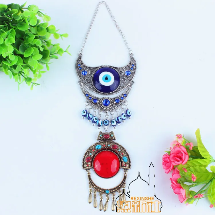 

Turkey blue diamond ornaments Muslim evil eyes horn peace pendant Jushi town house demon eyes