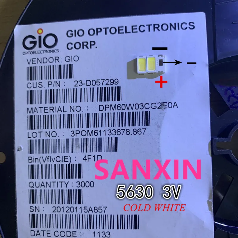 50 шт. LED-подсветка для телевизора 5630 Вт 3 в | Лампы и освещение