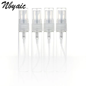 Портативный мини-флакон для духов Nbyaic, 5 шт., пустая стеклянная бутылка, бутилированный Тонер, для косметики, распылитель, 2 мл, 3 мл, 5 мл, 10 мл