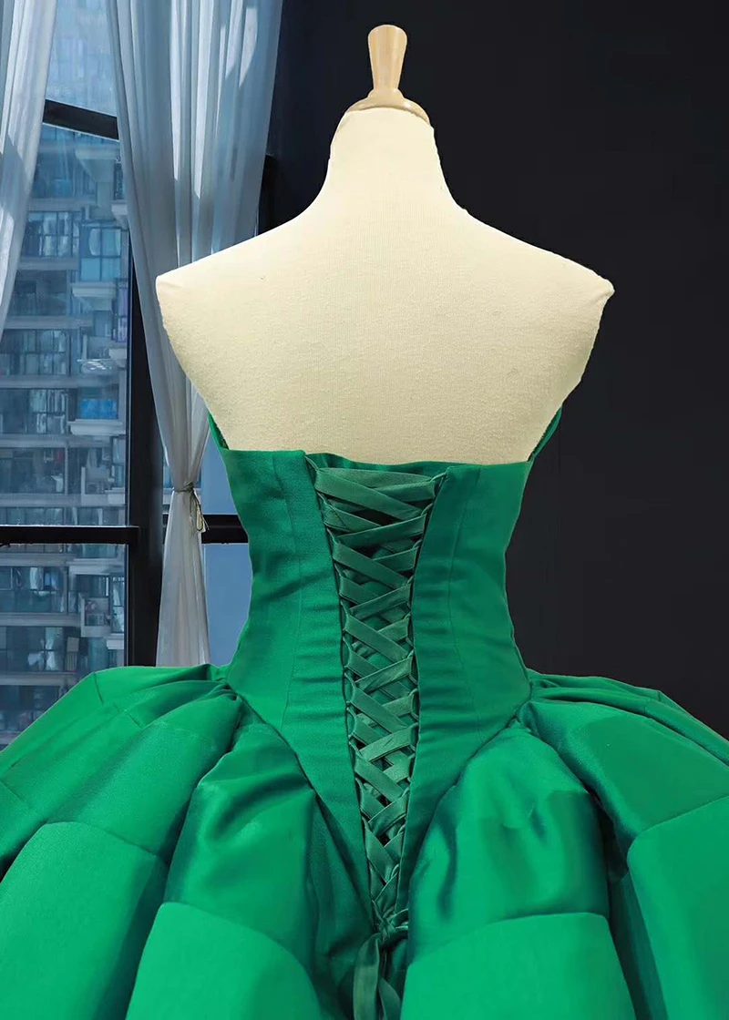J66858 jancember Пышное Платье vestidos 15 Распухшее без бретелек Длина до пола бальное платье кружевное зеленое vestidos de verde agua