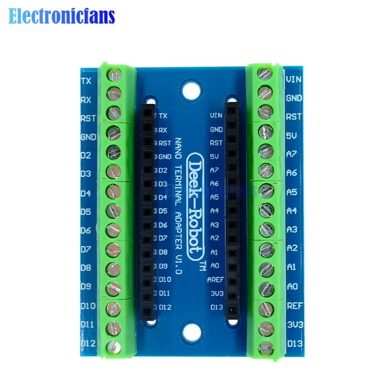 Стандартная Клеммная плата адаптера для Arduino Nano V3.0 AVR ATMEGA328P AU модуль 100% оригинал 1