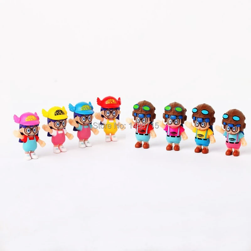 

8 шт. новые комиксы Akira Toriyama из аниме Dr. Slump Arale милый шлем с приветствием 5 см экшн-Фигурки игрушки