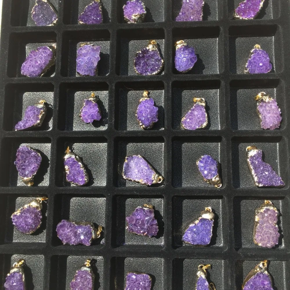 1 шт. натуральный фиолетовый Аметист geode кластерный кулон ювелирные изделия очень хорошего цвета натуральные камни и минералы заживляющие кристаллы