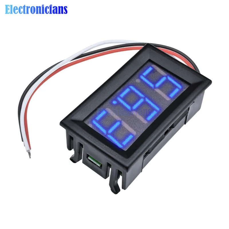 Новый синий светодиодный панельный Мини цифровой вольтметр постоянный ток от 0 В