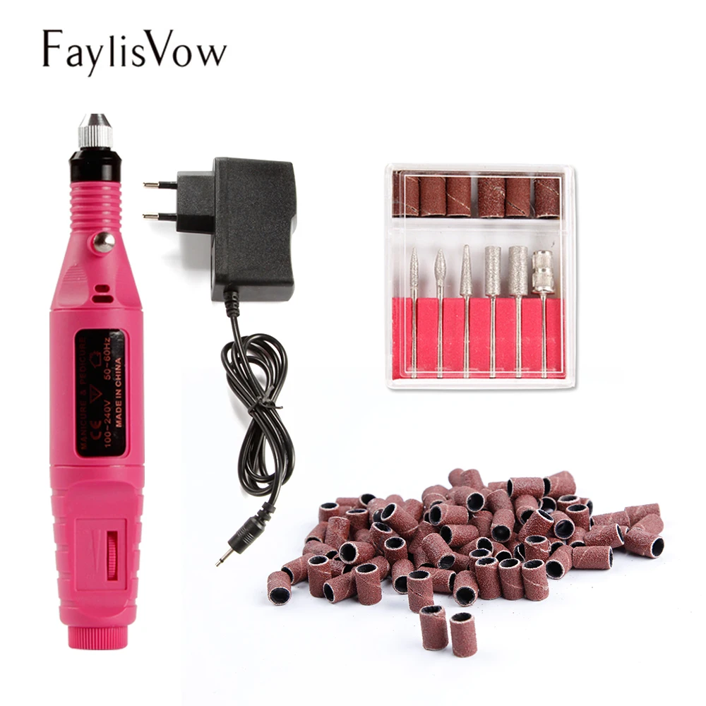 Электрический аппарат для маникюра и педикюра сверла ногтей фрезы набор