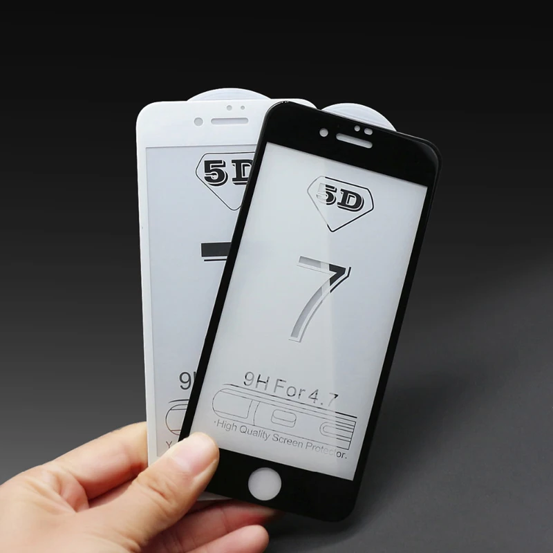 SRLEEKING 5D Curved Screen Protector for iPhone 7 Plus 5.5 inch Edge Full Cover Film Tempered Glass 4.7inch | Мобильные телефоны и