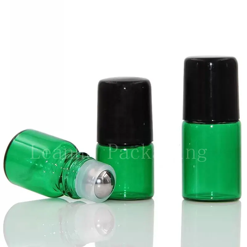 1 мл 2 цветной рулон на стеклянных бутылках эфирное масло черная винтовая крышка