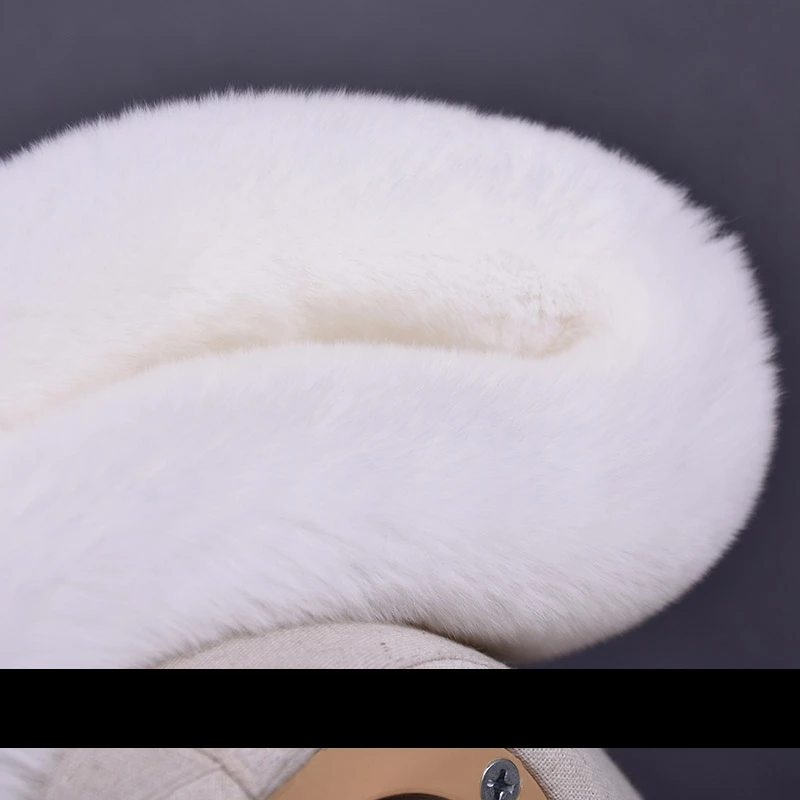 white 020 шарфы из меха кролика рекс модный бренд толстый теплый зимний шарф из кроличьего меха для женщин Зимний бренд Роскошный вязаный женский - Цвет: white