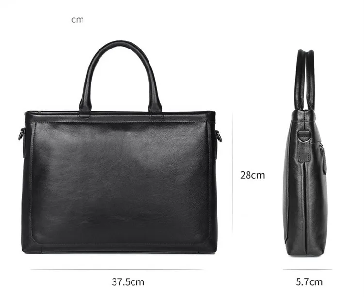 Портфель мужской из натуральной кожи сумка на плечо для компьютера 14 дюймов